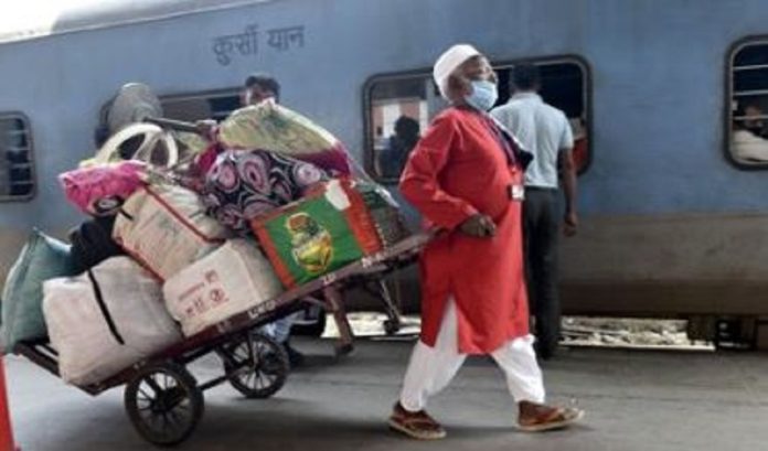 train passenger luggage